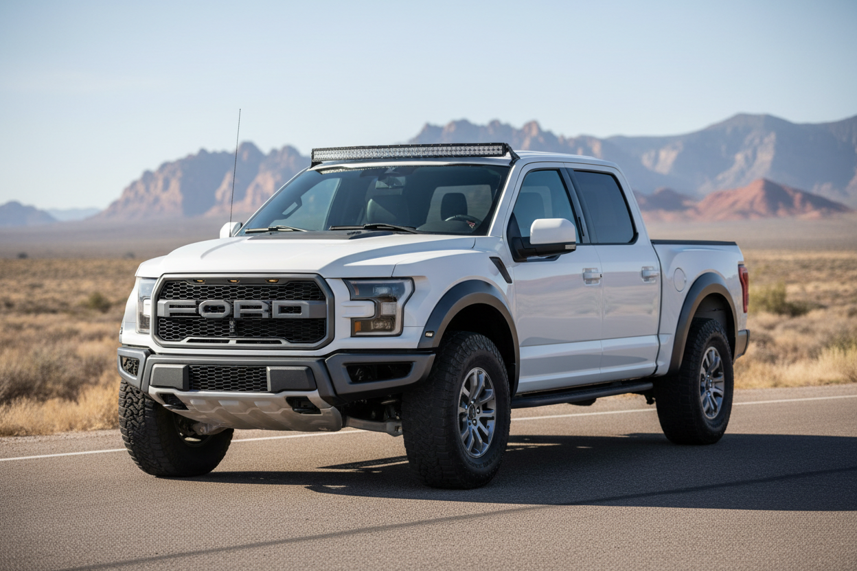 a realistic white truck ....